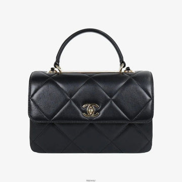 CHANEL Trendy CC Medium Flap Bag Black Gold 28 Series WX8EXLMM 159182669 [P]