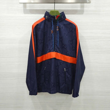 Gucci Jumbo GG Nylon Hooded Half-Zip Anorak Jacket 685818 159183236 [P]