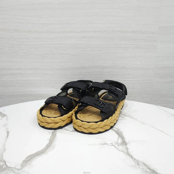 CHANEL メッシュベルクロラフィアサンダル ブラック G38945 159183326 [P]