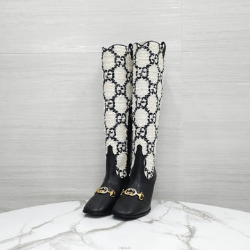 Gucci Jumi Tweed Long Boots 577652 159183473 [P]