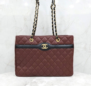 CHANEL Burgundy CC Logo Chain Shoulder Bag 21 Series A91058 147372139 [P]