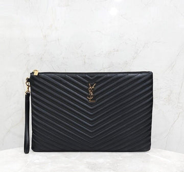 SAINT LAURENT マトラッセレザーストラップクラッチ440222 145927500 [P]
