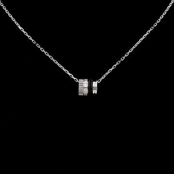 BOUCHERON クワトロ ブラック エディション 0.17カラット 12P ダイア Sモチーフ ペンダント ネックレス JPN00701 159213988 [P]