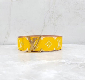 LOUIS VUITTON 新作 リバーシブル ベルト イエロー 85 152654481 [P]