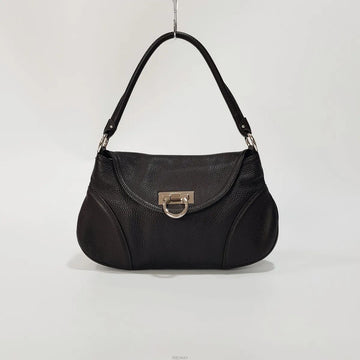 Salvatore Ferragamo Silver Gancini Hobo Shoulder Bag 159258226 [P]