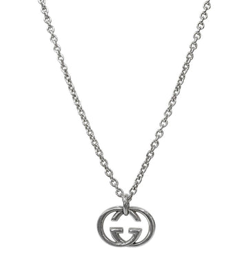 GUCCI Interlocking G Silber Halskette 65709 159260624 [P]