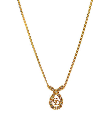 DIOR Cubic Round CD Gold Necklace 66703 159260993 [P]