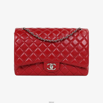 CHANEL Klassische große Flap-Tasche Jumbo Rot 14. Serie QC02UR3I 159266219 [P]