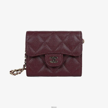 CHANEL Unused Caviar Classic Card Wallet Crossbody CHA072619 159266277 [P]