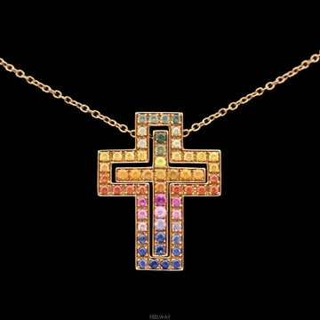 Damiani Belle Époque 18K Rose Gold Rainbow Necklace 7434722751 118695215 [P]