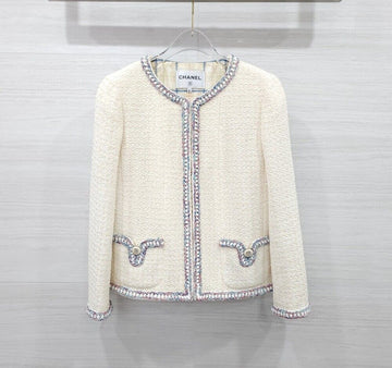 CHANEL ホワイト ツイード ジャケット P62691 156565224 [P]