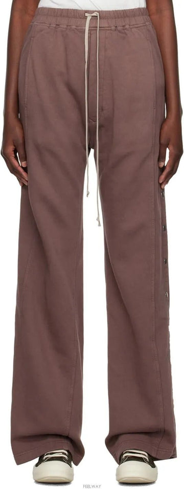 RICK OWENS PUSHER Hosen aus schwerem Baumwollfleece für Damen MAUVE 43 61216809 [P]