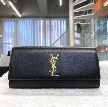 SAINT LAURENT カサンドラケイト クラッチバッグ ブラック ゴールド 326079 159292031 [P]