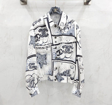 CHANEL グラフィックパールポケットシルクジャケット P80335 156249692 [P]