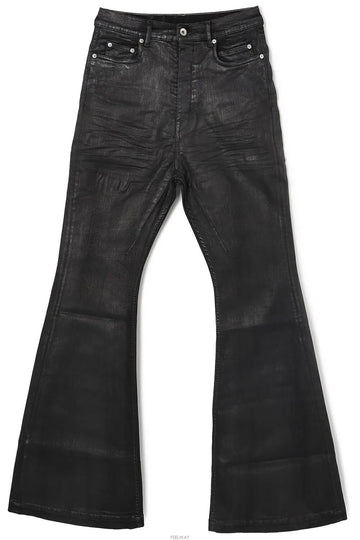 Rick Owens Bolan Bootcut Jeans Deep Black Stretch Denim 154254437 [P]
