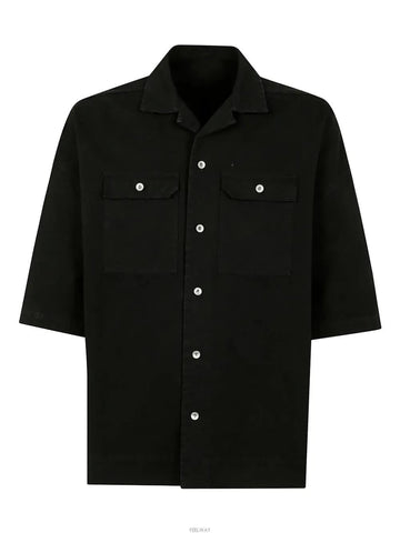 RICK OWENS MAGNUM TOMMY Shirt aus Baumwoll-Canvas schwarz DU01E3290 CVS 09 141282714 [P]