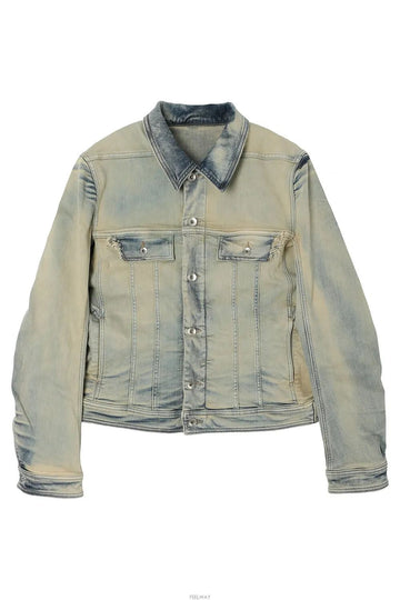 RICK OWENS Slim Stretch Denim Trucker Jacket 73715819 [P]