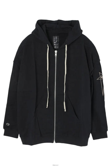 RICK OWENS JUMBO JASON S フーディ ブラック CM01D0463 CHFE 09 88924127 [P]