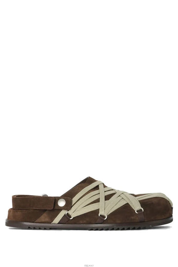 Rick Owens Mega Race Mule Granola Brown Suede RU02E1813 LVSW1 04 148270061 [P]
