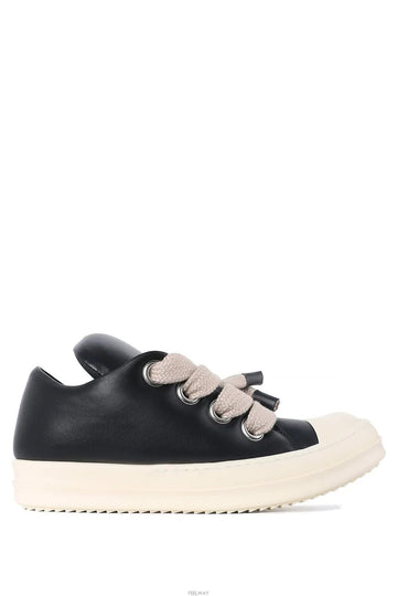 Rick Owens Jumbo Race Low Sneakers Black Milk Lambskin RU01E5893 LLPPW2 911 131114869 [P]