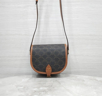 CELINE Trionf Canvas Polko Bag Medium 191502BZJ 156501061 [P]