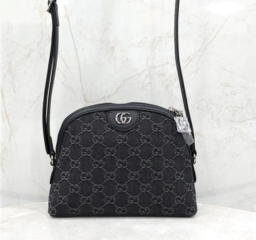 GUCCI Neue GG Ophidia schwarze Denim-Crossbody-Tasche klein 499621 151287598 [P]