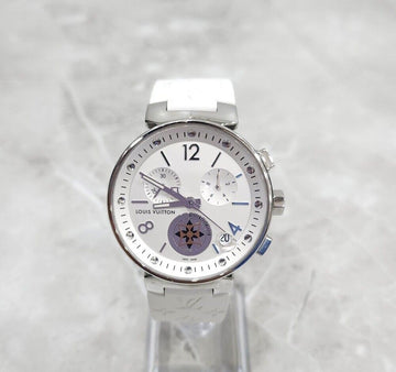 Louis Vuitton White Quartz Watch 35MM Q8G00Z 156501282 [P]