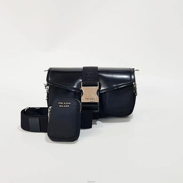 Prada Brushed Pocket Shoulder Bag 1BD295 159302121 [P]