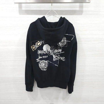 CHANEL Graffiti CC Logo Cotton Hooded Zip-Up 63299 159303034 [P]