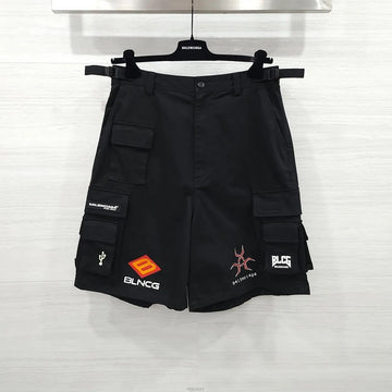 Balenciaga Gamer Cargo Pocket Shorts Black 663074 159303125 [P]