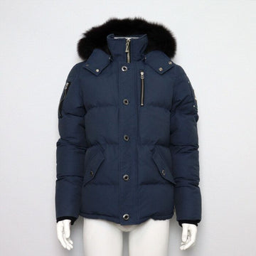 Moose Knuckles Men's Down Padded Jacket in Steel Blue with Fox Fur 2228M3Q 159304200 [P]