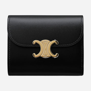 CELINE トリオペ スモールフラップ財布 ブラック 10D783DPV 38NO 159310229 [P]
