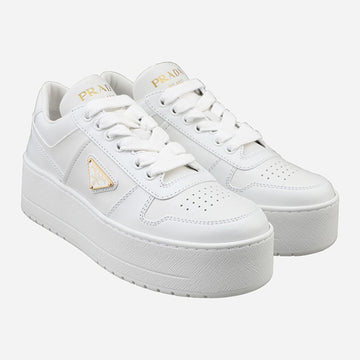 PRADA 女性ダウンタウンボールドレザースニーカー ホワイト 1E792M 3LPH F0009 159317857 [P]