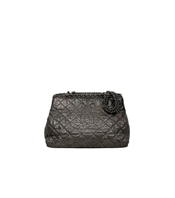 CHANEL Metallic Silver Big CC Chain Shoulder Bag 66406 159325838 [P]