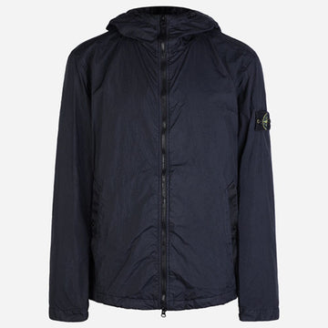 STONE ISLAND Krepp-Tarn-Wappen-Nylon-Hoodie-Jacke Marineblau 159329153 [P]