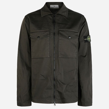 Stone Island Chest Pocket Stretch Satin Shirt Jacket Cool Gray 159329162 [P]