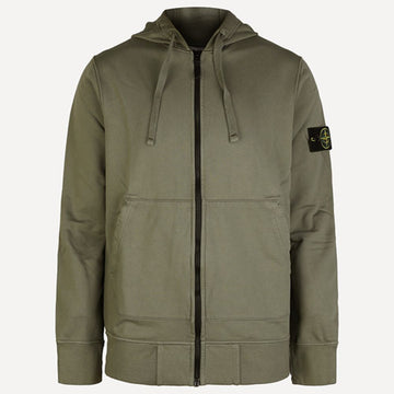 Stone Island Zippered Hoodie Jacket Military Green 159427288 [P]