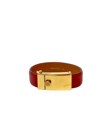 Celine Burgundy Leather Bracelet 1821 159344275 [P]