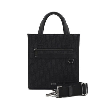 DIOR ブラックオブリークジャカードサファリノースサウス男性トップハンドルトートバッグ兼ショルダーバッグクロスバッグ aa66858 159358569 [P]
