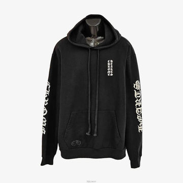 CHROME HEARTS レタリング フードティ ブラック L MYG5PHW5 159362075 [P]