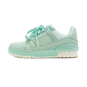 LOUIS VUITTON Grünes Leder Pastellgrün Trainer Sneaker aa66842 159364061 [P]