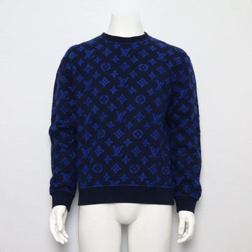 LOUIS VUITTON ネイビーモノグラムジャカードプルオーバー メンズ スウェットシャツ 159367037 [P]