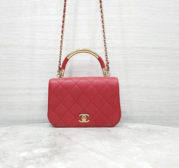 CHANEL Metal Top Handle Chain Lambskin Shoulder Bag 23 Series A93752 156565550 [P]