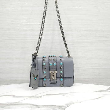 VALENTINO カボション B ロックスタッド ローリング ミニ チェーン クロスバッグ LW2B0091WQ1 159373887 [P]