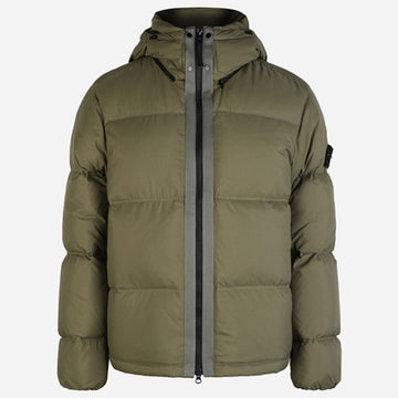 STONE ISLAND リップストップ パディング ジャケット ミリタリー グリーン 4100013 S0483 V005G 159385525 [P]