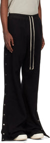 Rick Owens Black Cotton Fleece Pusher Pants 119024185 [P]