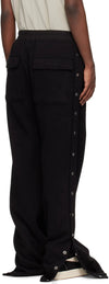 Rick Owens Black Cotton Fleece Pusher Pants 119024185 [P]