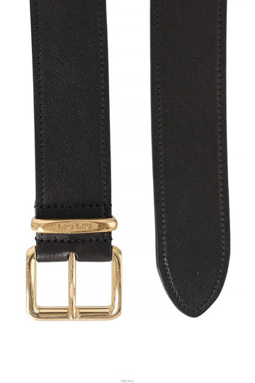 Miu Miu Black Leather Belt 124413702 [P]