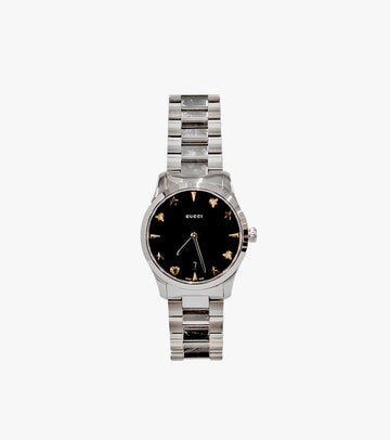 Gucci 38MM Steel Timeless Black Quartz Watch 33334 146381922 [P]