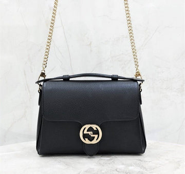 GUCCI インターロッキング トップハンドル レザー チェーン ショルダーバッグ 510302 145168216 [P]